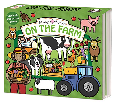 Colorful children's book cover depicting farm animals and a tractor.