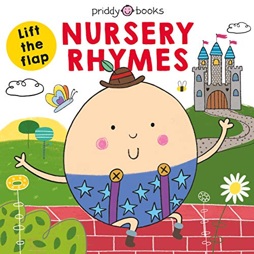 “Lift The Flap Nursery Rhymes” book cover with Humpty Dumpty and a castle.