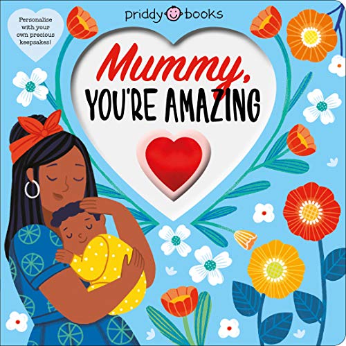 Book cover depicting a mother and baby embraced, with floral decorations.