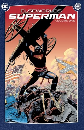 Superman in a Civil War setting, lifting a cannon, book cover.