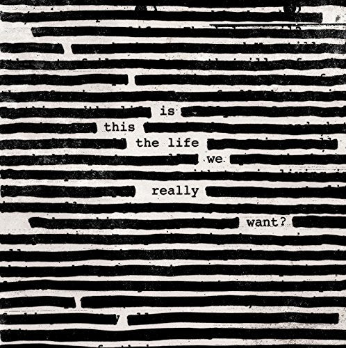 Black and white album cover with fragmented text: "Is This The Life We Really Want?".