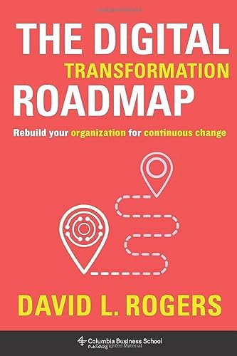 Book cover: "The Digital Transformation Roadmap" with map pin graphic.