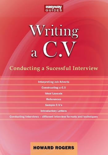 Red book cover with white text: "Writing a C.V., Conducting a Successful Interview.