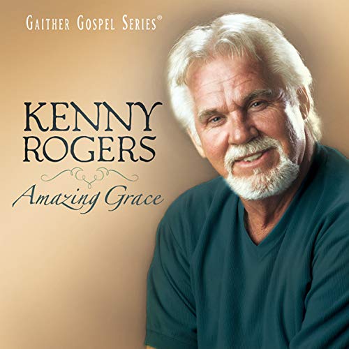 Kenny Rogers portrait on CD cover for “Amazing Grace” album.