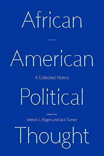 Book cover: "African American Political Thought" with white text on blue.