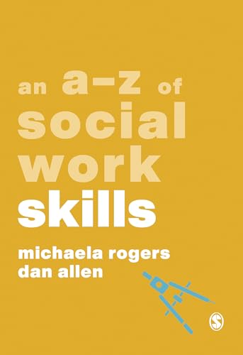 Book cover: "An A-Z of Social Work Skills" with drafting tools.