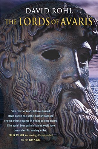 Book cover: "The Lords of Avaris" featuring a bronze sculpted face.