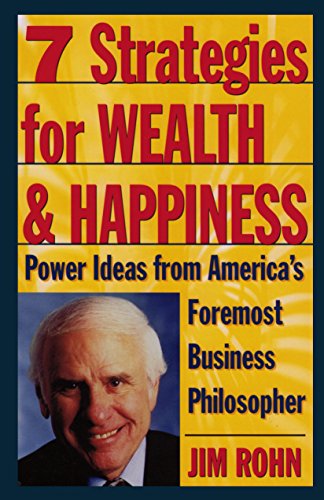 Book cover with portrait of Jim Rohn and yellow text on dark background.