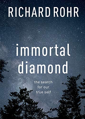 Book cover with starry night sky and tree silhouettes, white text on dark background.