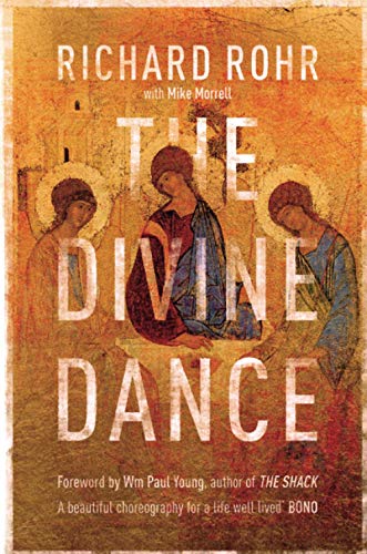 Book cover featuring an icon-style painting of three figures against a textured gold background.
