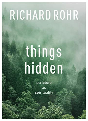 Book cover with white text reading “Things Hidden” over a forest scene.