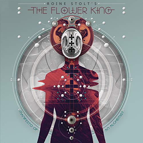 "Album cover featuring a person with a masked face and abstract, symbolic design."