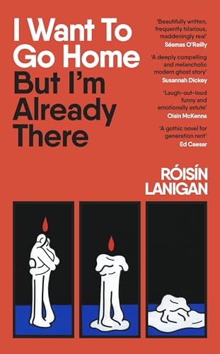 Book cover with red background featuring three panels showing a candle melting away.