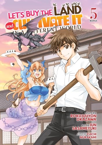 Manga cover featuring a man with a hammer and a woman near a dragon.