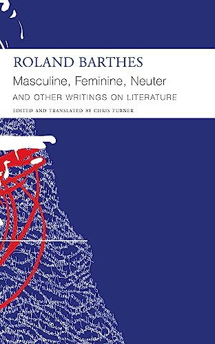Book cover: “Masculine, Feminine, Neuter” by Roland Barthes, blue and white.