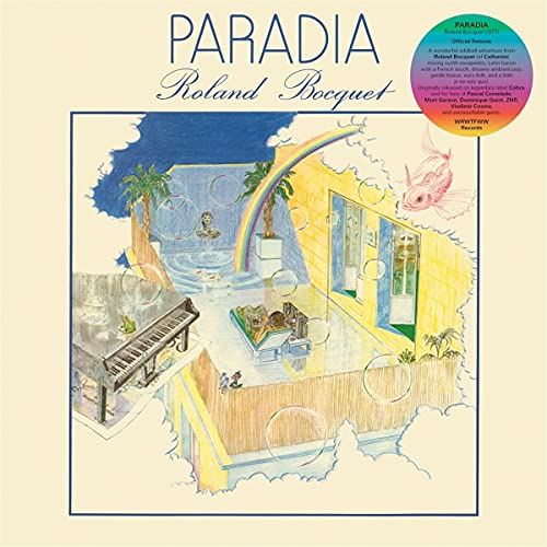 CD cover for Roland Bocquet’s “Paradia” featuring surreal tropical imagery.