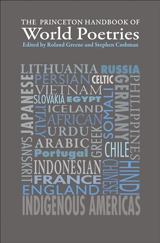 Book cover with text listing world poetry traditions in varied fonts.