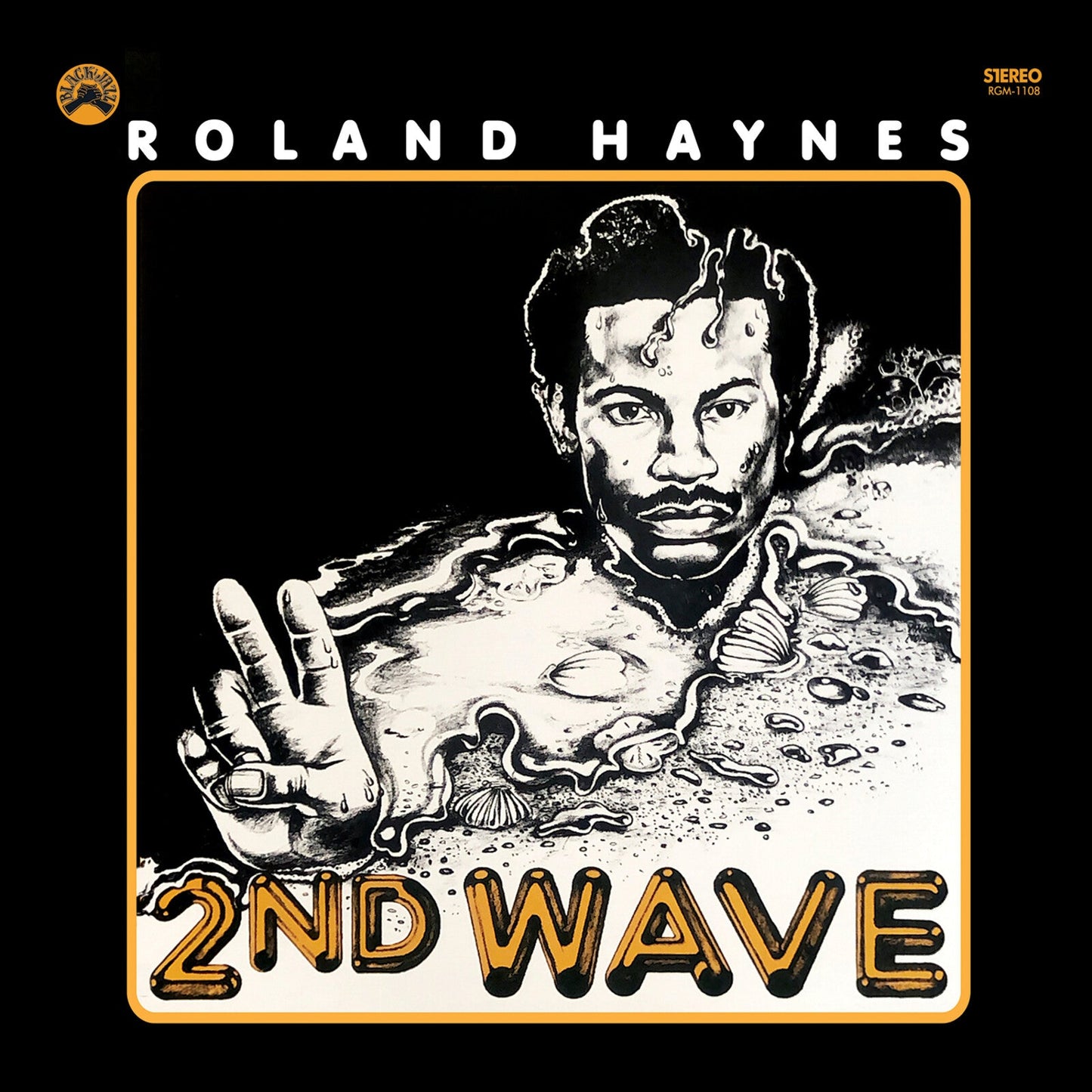 Roland Hayes “Second Wave” vinyl album cover with portrait and wave design.