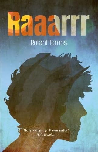 Book cover: "Raaarrr" with a silhouette of a man's head and shoulders.