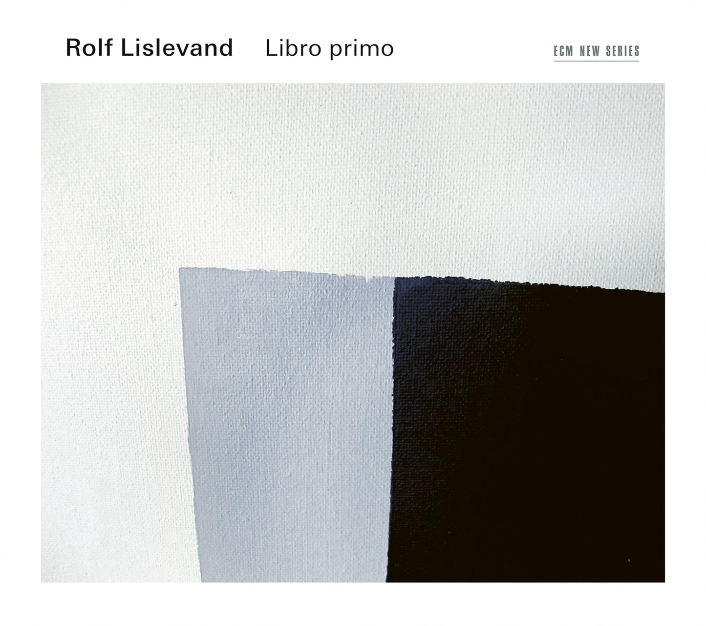 CD cover for Rolf Lislevand’s “Libro primo” with abstract black and white paint.