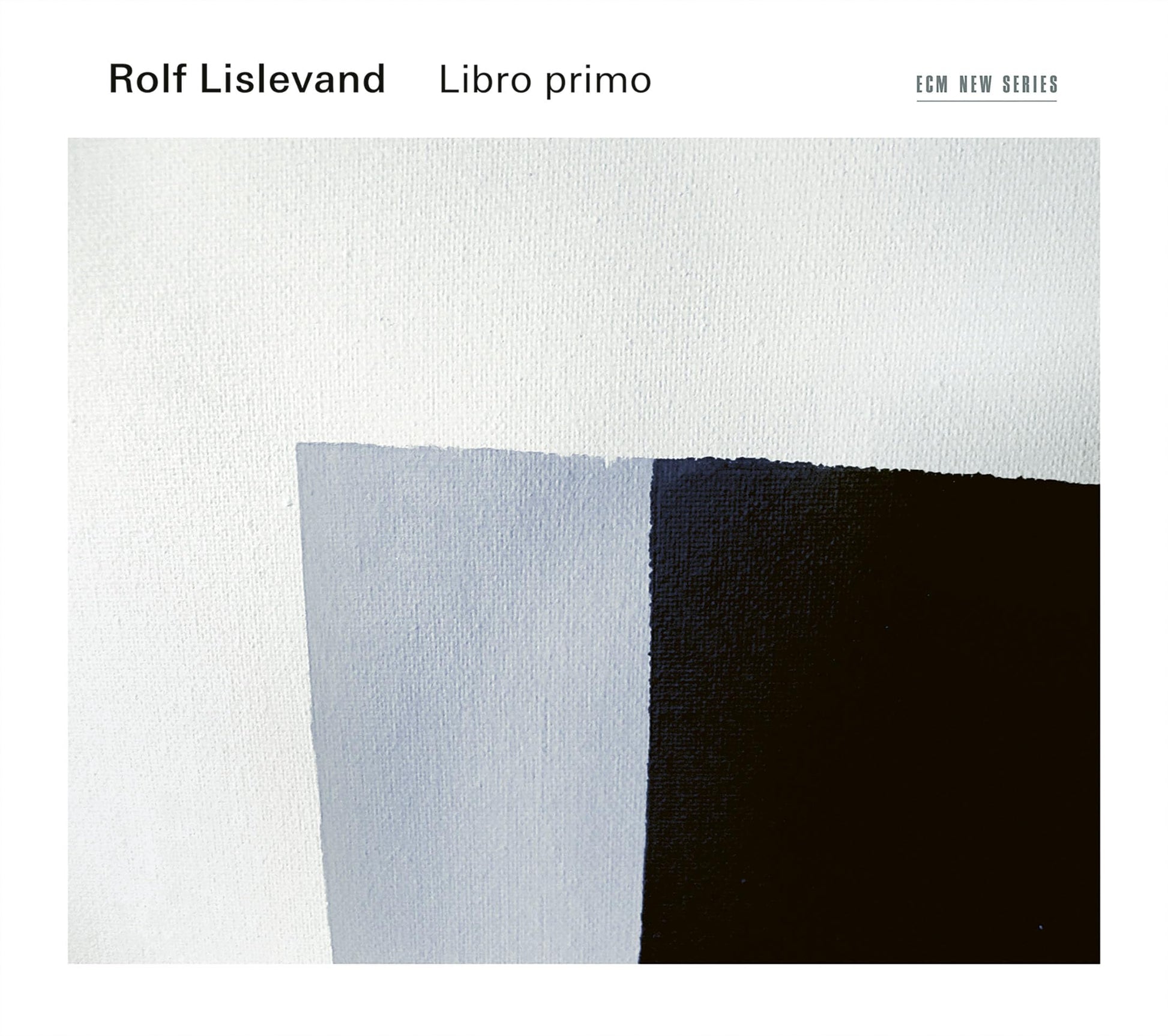 CD cover for Rolf Lislevand’s “Libro primo” with abstract black and white paint.