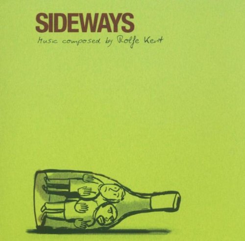 Sideways" soundtrack CD cover: green background with illustration of figures in a bottle.