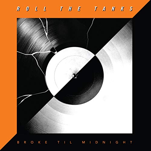 Vinyl record with cracked, black and white split design.
