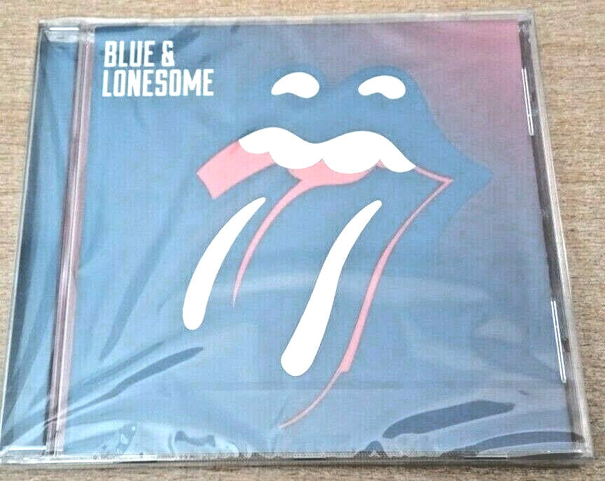 Rolling Stones “Blue & Lonesome” CD cover with iconic tongue logo.