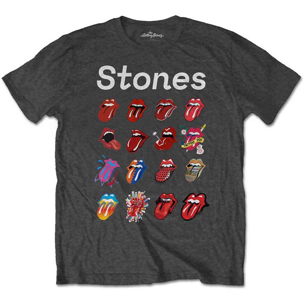 Black Rolling Stones t-shirt with graphic design, size XXX-Large.
