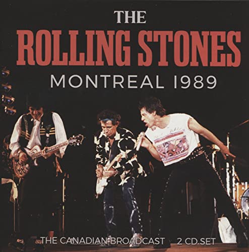 The Rolling Stones Montreal 1989 concert album cover with band members performing.