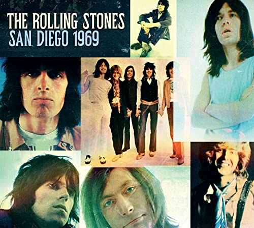 CD cover for The Rolling Stones’ “San Diego 1969” with band portraits.