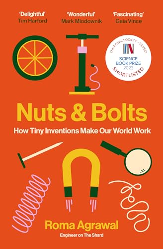 Book cover for "Nuts & Bolts" featuring illustrations of simple machines.