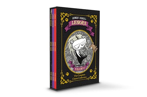 Black slipcase set featuring illustrated cover of a girl named Lenore.