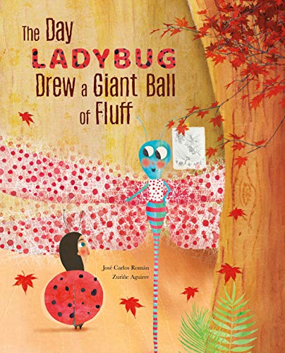Children's book cover featuring a ladybug and a blue, striped caterpillar.