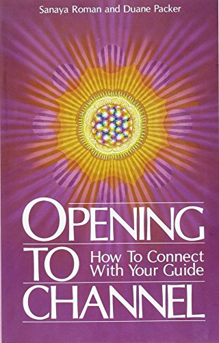 Book cover with radiating yellow and purple design, title "Opening to Channel.