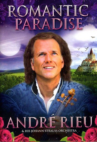 DVD cover featuring André Rieu with violin, castle, and floral design.