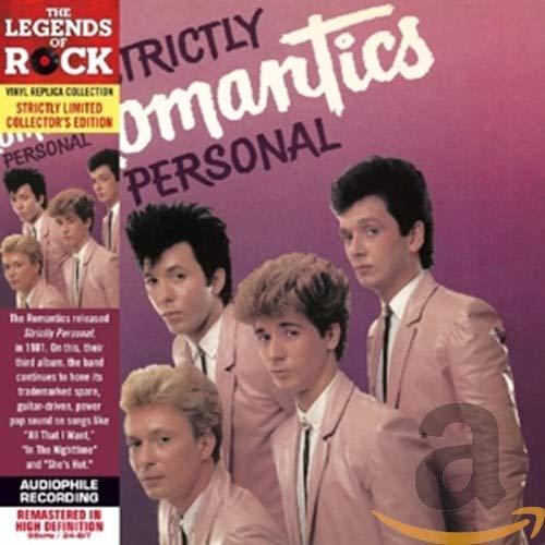 CD cover for The Romantics’ “Strictly Personal” album, featuring band portraits.