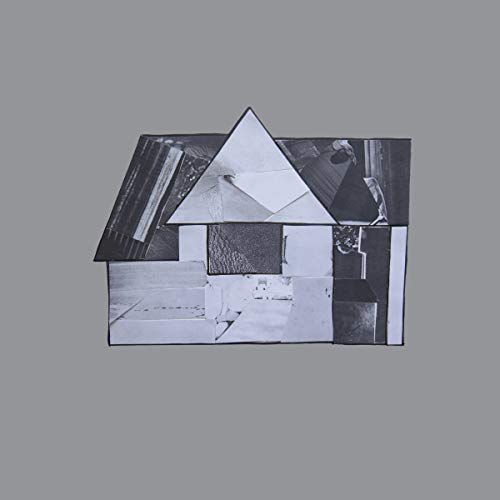 A CD cover featuring a house made from cut-out paper pieces on a gray background.