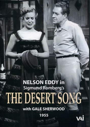 1955 DVD cover featuring Nelson Eddy and Gale Sherwood in costume.