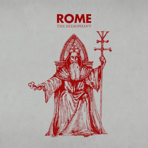 Rome - The Hierophant CD cover: red illustration of a robed figure.