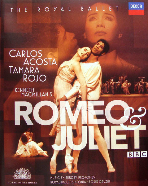 Blu-ray cover of The Royal Ballet's Romeo and Juliet featuring two ballet dancers.