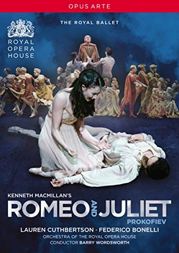 DVD cover for Royal Ballet’s “Romeo & Juliet” with dancers in costume.