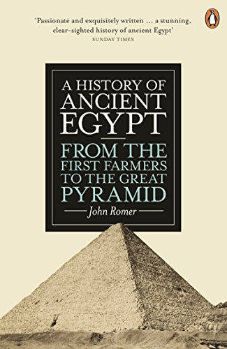 Book cover: "A History of Ancient Egypt" with a pyramid image.