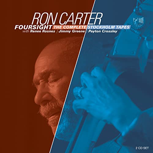 CD cover for Ron Carter’s “Foursight” featuring a portrait and abstract image.