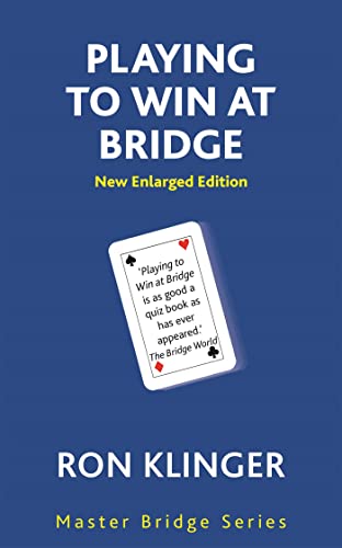 Book cover: "Playing To Win At Bridge" with a card illustration.