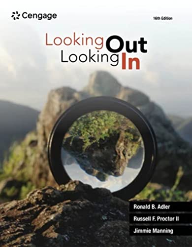 Textbook cover with title “Looking Out, Looking In” and mountain scene.
