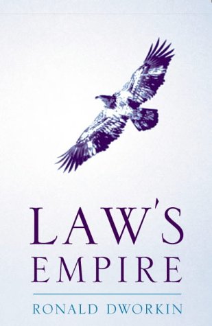 Book cover of Law's Empire by Ronald Dworkin featuring a purple eagle graphic.