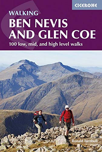 "Book cover with purple top and image of two hikers on a mountain."