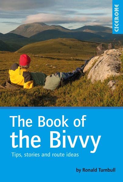 Book cover with a hiker resting in a mountainous landscape.