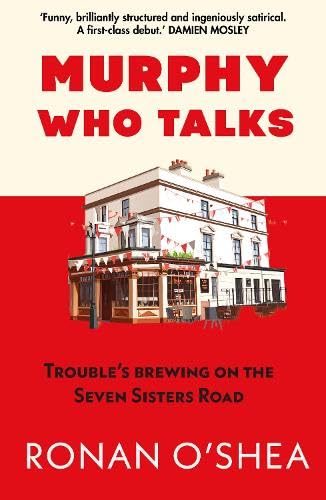Book cover for Murphy Who Talks showing an illustration of a pub on red.